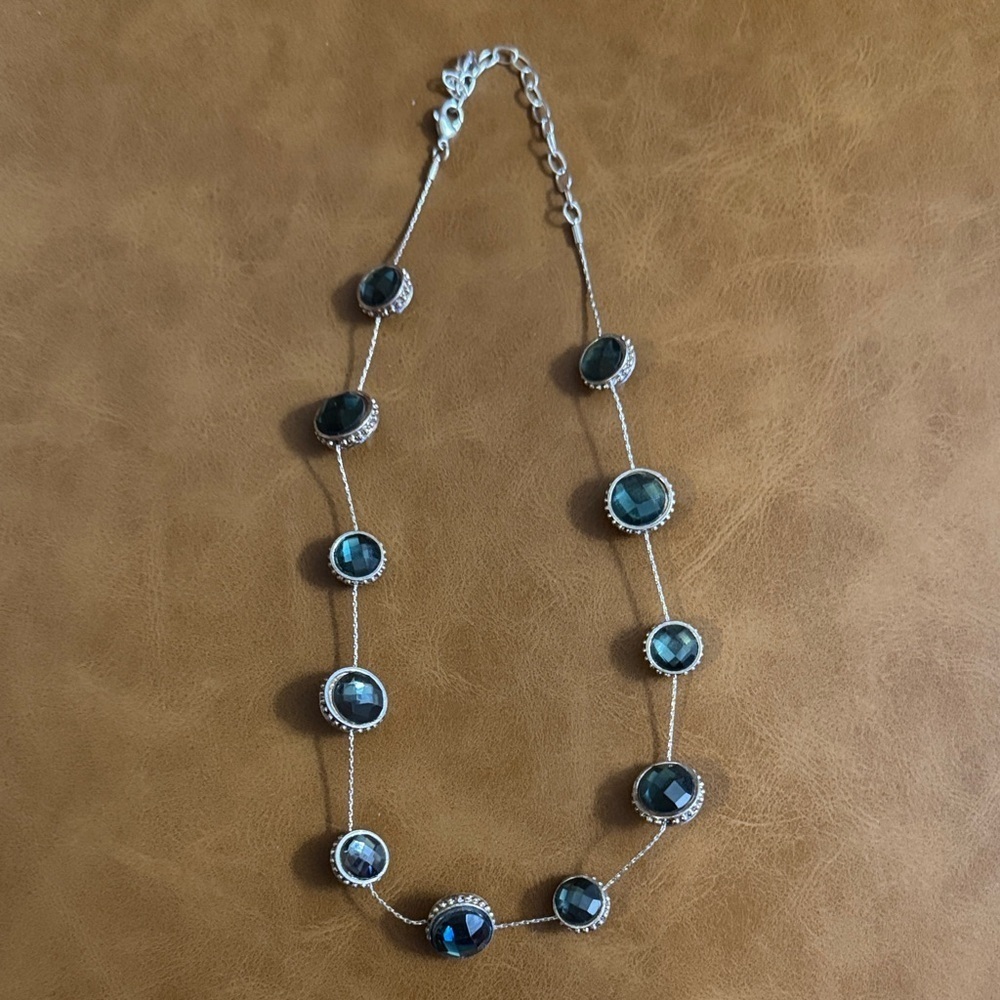 Elegant Silver and Black Necklace